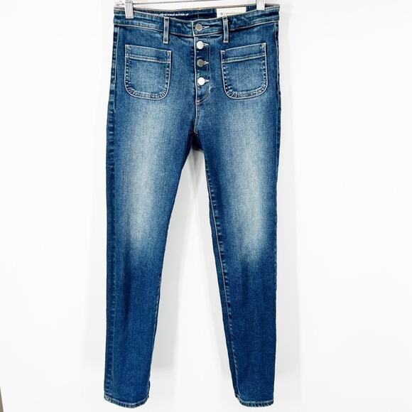 AG Adriano Goldschmied Vintage Stevie Ankle Button Up Straight Ankle Jeans - Picture 1 of 7